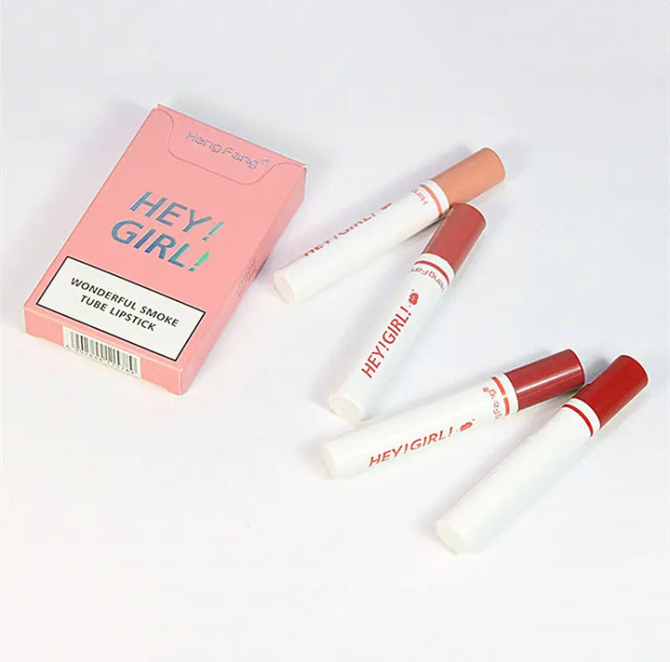 Cigarette Shape Lipstick Set, Waterproof Smoke Tube Shape Lipsticks, Long Lasting Moisturizing Lip Gloss Cigarette Shape Lipstick Set, Waterproof Smoke Tube Shape Lipsticks, Long Lasting Moisturizing Lip Gloss